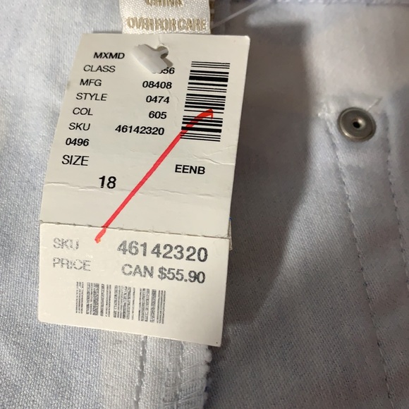 *NEW* JUSTICE Premium Jeans White & Clear Blue Straight - Picture 10 of 13